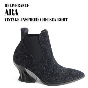 John Fluevog Portugal Leather Glitter Boot